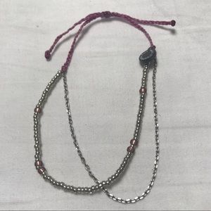 PuraVida Two Strand Silver and Purple Bracelet